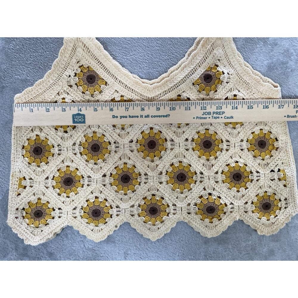 Honey & Sparkle Women’s Tank Top Sz S/M Granny Square Crochet - Picture 5 of 8